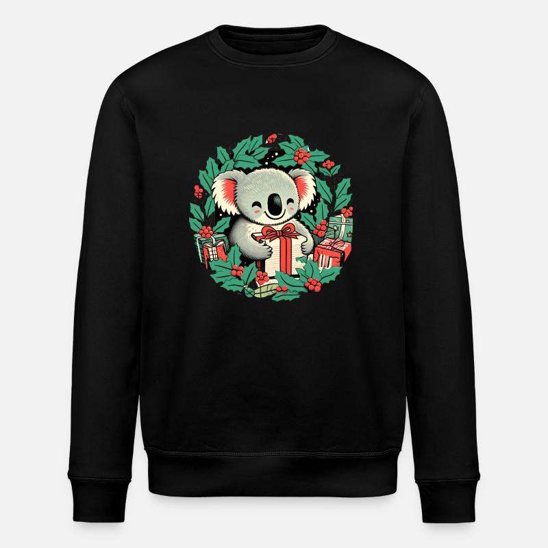 Christmas koala Bear - Stanley/Stella ROLLER Unisex Organic Sweatshirt - black