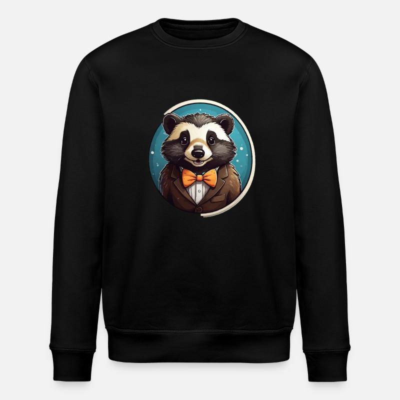 Drôle d’ours panda - Sweat bio ROLLER Stanley/Stella Unisexe - noir