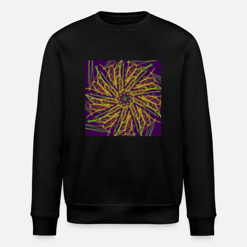 Abstraktes geometrisches buntes Sterndesign - Stanley/Stella Unisex Bio-Sweatshirt ROLLER - Schwarz