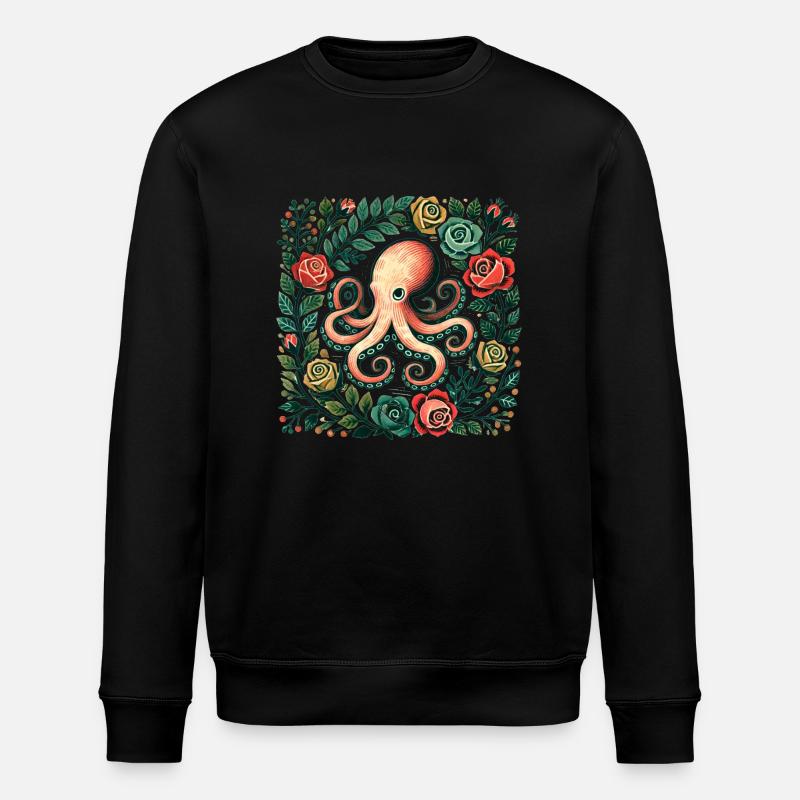 Octopus - Stanley/Stella ROLLER Unisex Organic Sweatshirt - black