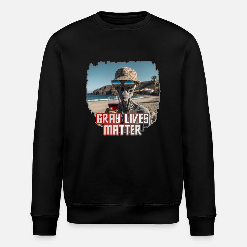 Gray lives matter - Version2 - Stanley/Stella Unisex Bio-Sweatshirt ROLLER - Schwarz