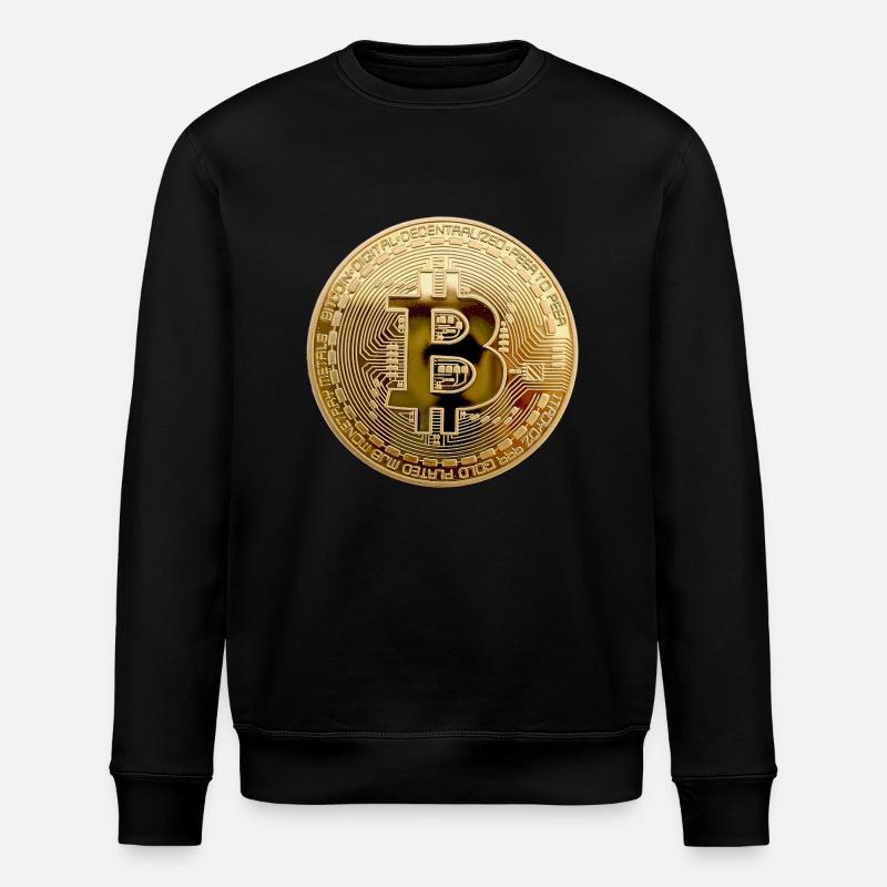 Bitcoin-Währung - Stanley/Stella Unisex Bio-Sweatshirt ROLLER - Schwarz