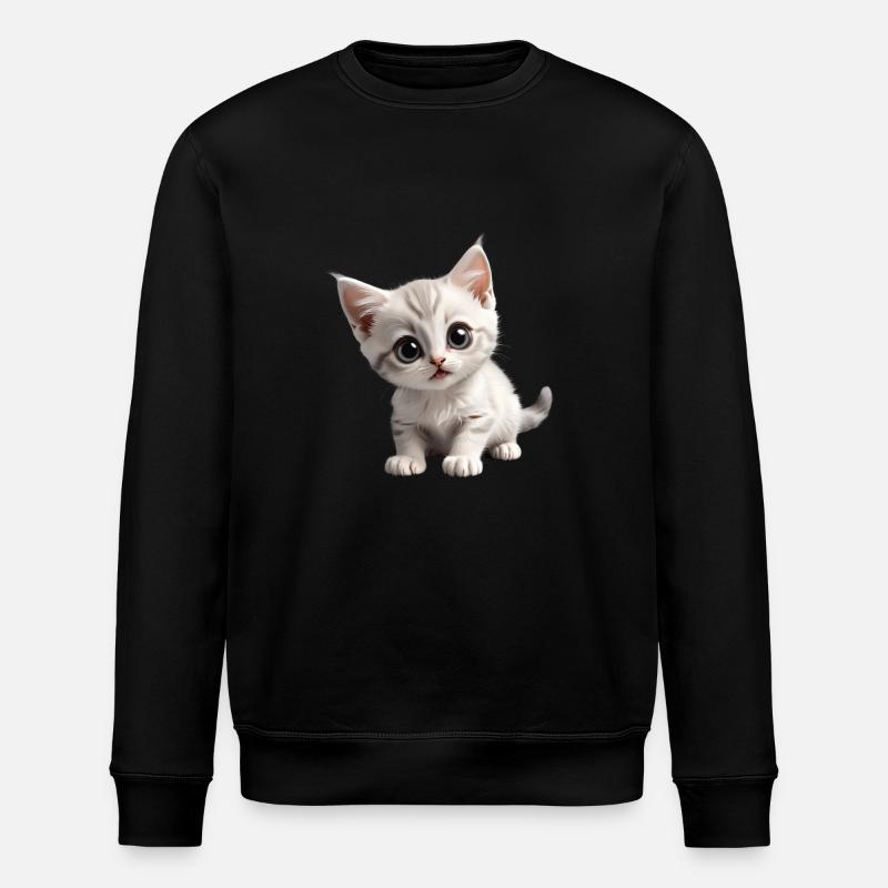 Kätzchen - Stanley/Stella Unisex Bio-Sweatshirt ROLLER - Schwarz