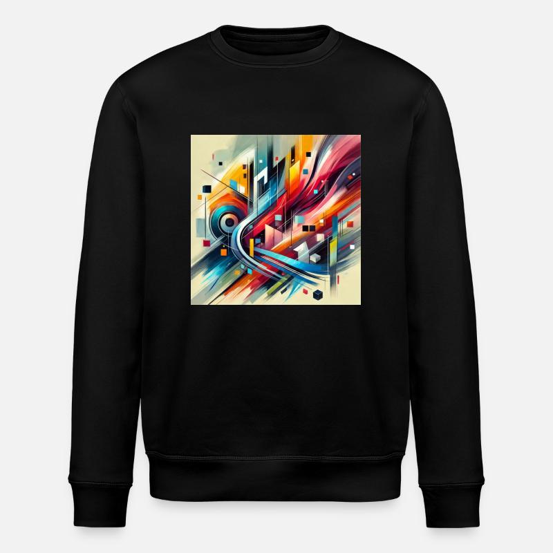 Lebendige Harmonie - Abstraktes Gemälde - Stanley/Stella Unisex Bio-Sweatshirt ROLLER - Schwarz