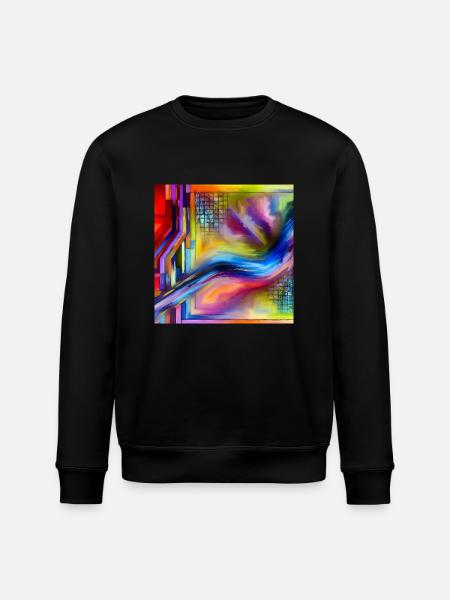 Abstract Energy - Abstract Painting - Stanley/Stella ROLLER Unisex Organic Sweatshirt - black