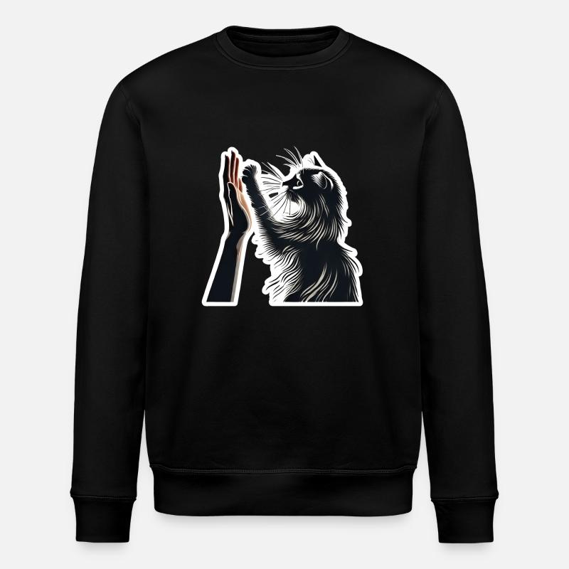 Cat Lovers - Stanley/Stella ROLLER Unisex Organic Sweatshirt - black