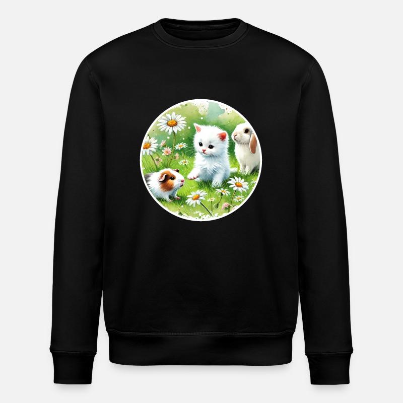 Cochons d’Inde, lapins et chatons - Sweat bio ROLLER Stanley/Stella Unisexe - noir