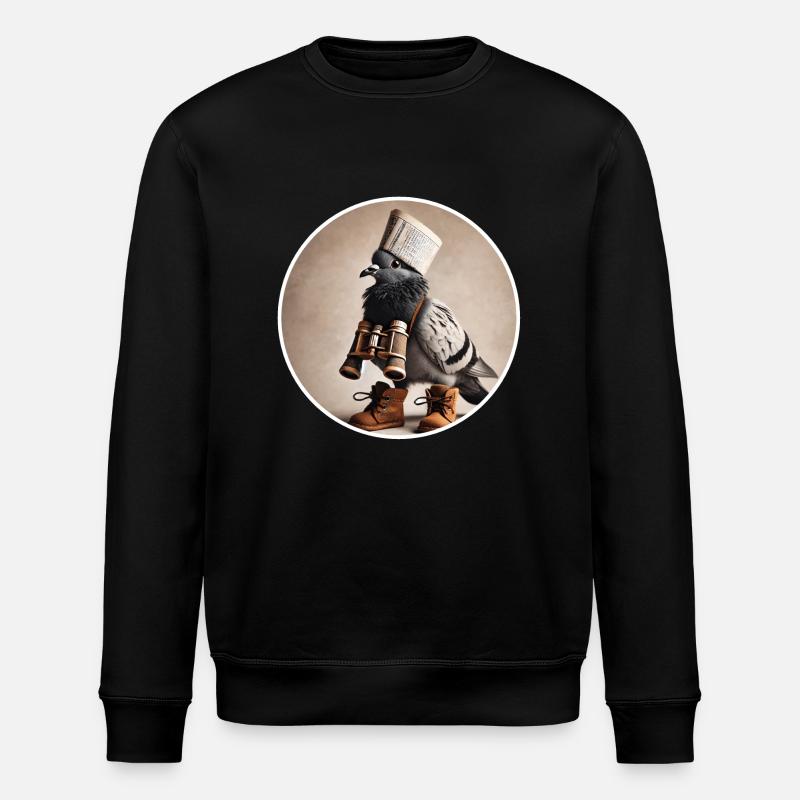 Taube als Jäger - Stanley/Stella Unisex Bio-Sweatshirt ROLLER - Schwarz