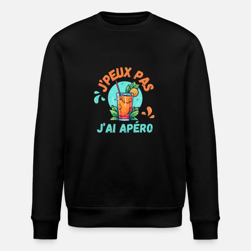 J’PEUX PAS JAI APÉRO - Sweat bio ROLLER Stanley/Stella Unisexe - noir