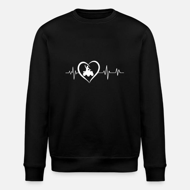 battement de cœur quad - Sweat bio ROLLER Stanley/Stella Unisexe - noir