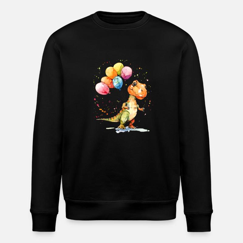It's a dinosaur's birthday? - Stanley/Stella ROLLER Unisex Organic Sweatshirt - black