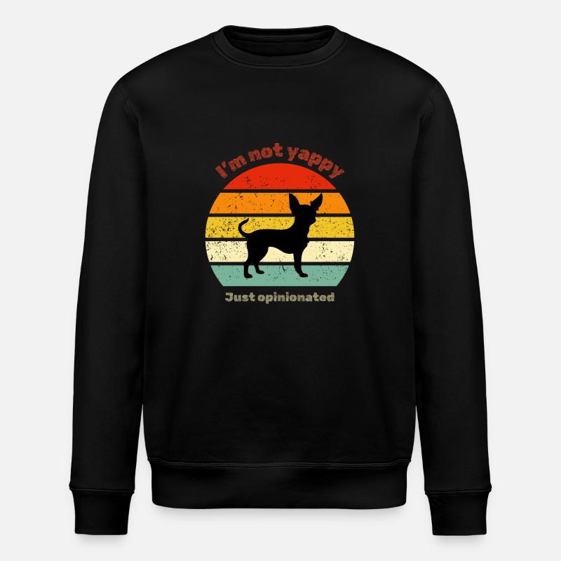 Chihuahua rétro - Sweat bio ROLLER Stanley/Stella Unisexe - noir
