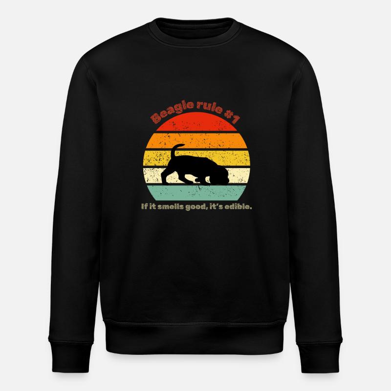 Retro Beagle - Stanley/Stella Unisex Bio-Sweatshirt ROLLER - Schwarz