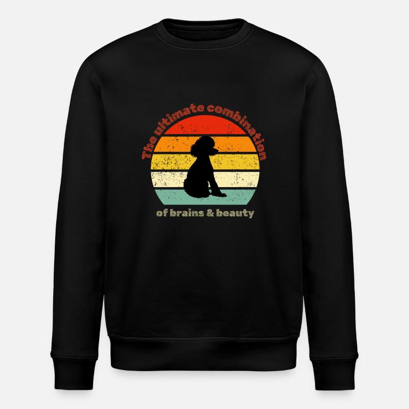 Retro Poodle - Stanley/Stella Unisex Bio-Sweatshirt ROLLER - Schwarz