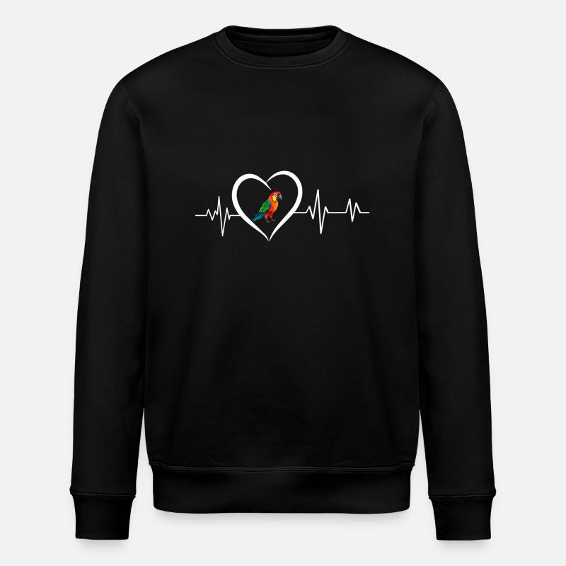 battement de cœur perroquet - Sweat bio ROLLER Stanley/Stella Unisexe - noir