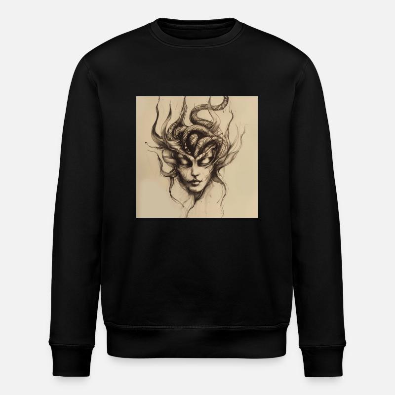 Ancient Mask - Stanley/Stella ROLLER Unisex Organic Sweatshirt - black