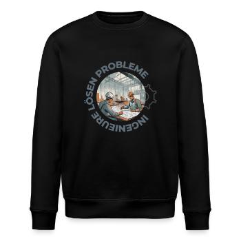 Ingenieure lösen Probleme - Stanley/Stella Unisex Bio-Sweatshirt ROLLER - Schwarz - Vorne - Nik (191cm)