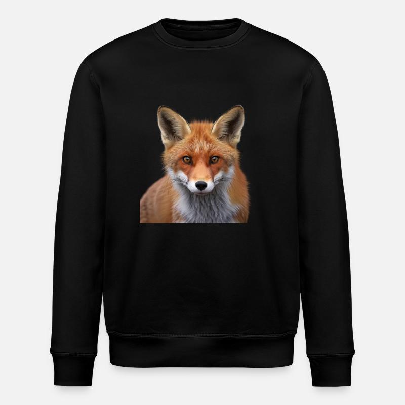 Fox - Stanley/Stella ROLLER Unisex Organic Sweatshirt - black