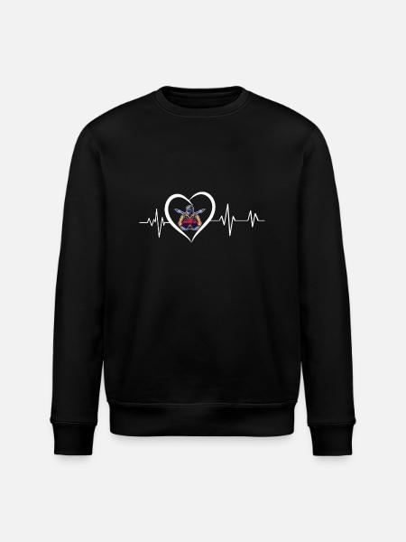 Heartbeat Welder - Stanley/Stella ROLLER Unisex Organic Sweatshirt - black