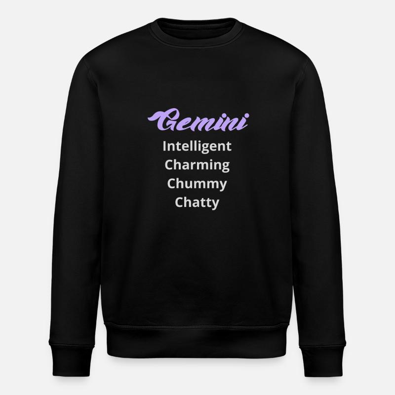 Logo signe astrologique "Gémeaux" - Sweat bio ROLLER Stanley/Stella Unisexe - noir