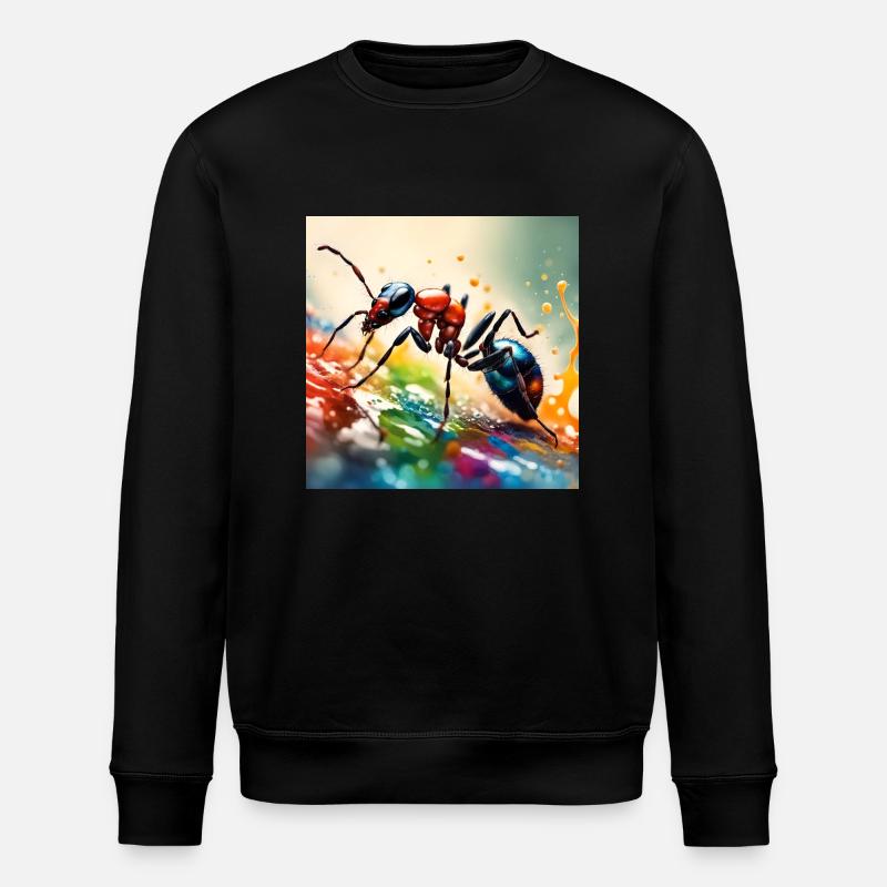 Ameise farbig - Stanley/Stella Unisex Bio-Sweatshirt ROLLER - Schwarz