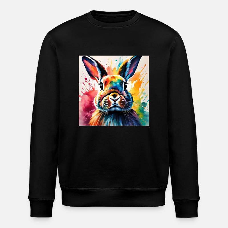 Hase - Stanley/Stella Unisex Bio-Sweatshirt ROLLER - Schwarz