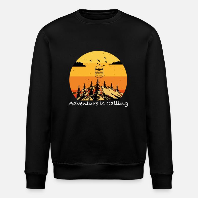 Adventure is calling - Stanley/Stella ROLLER Unisex Organic Sweatshirt - black