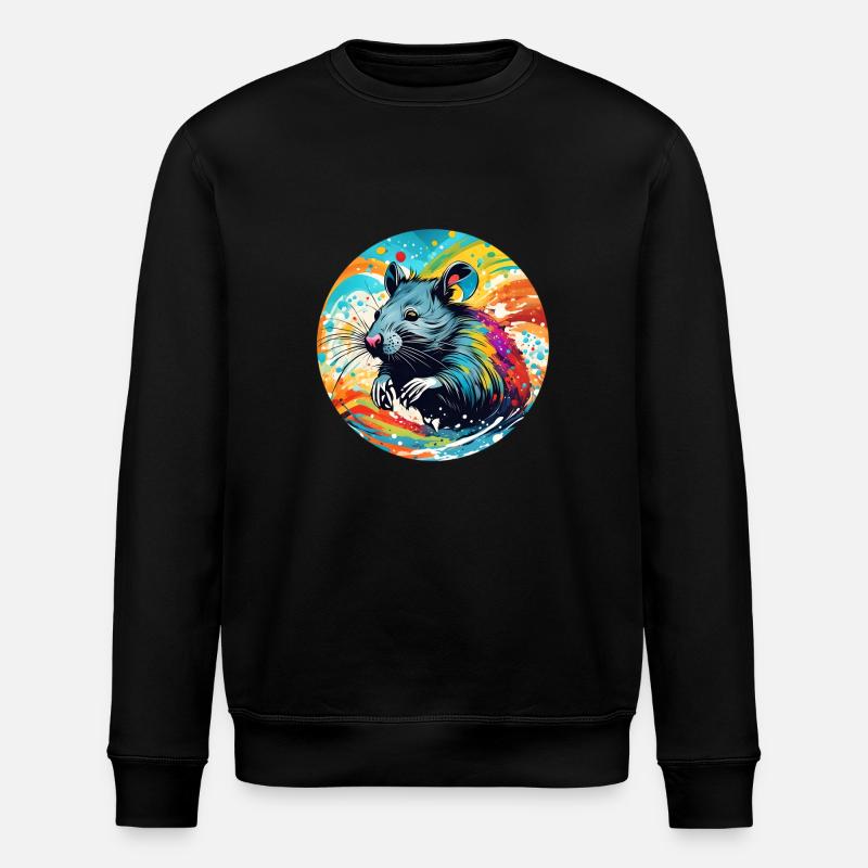 Ratte runder Batch - Stanley/Stella Unisex Bio-Sweatshirt ROLLER - Schwarz