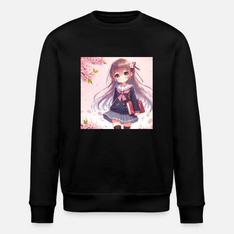 Fille dessins animés japonais mangas - Sweat bio ROLLER Stanley/Stella Unisexe - noir