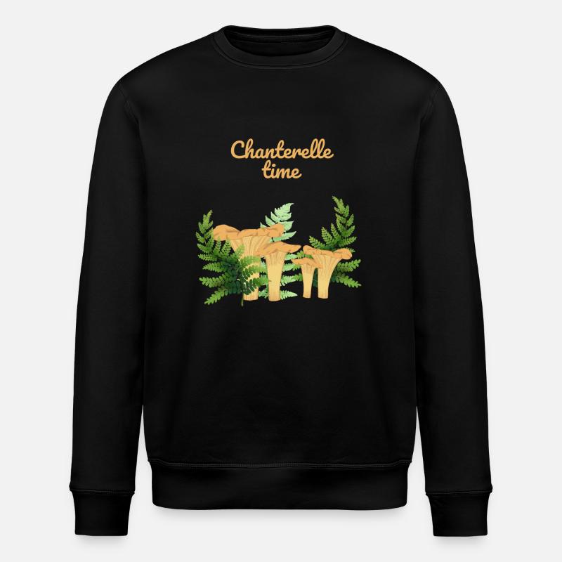 Pfifferlinge im Wald - Stanley/Stella Unisex Bio-Sweatshirt ROLLER - Schwarz
