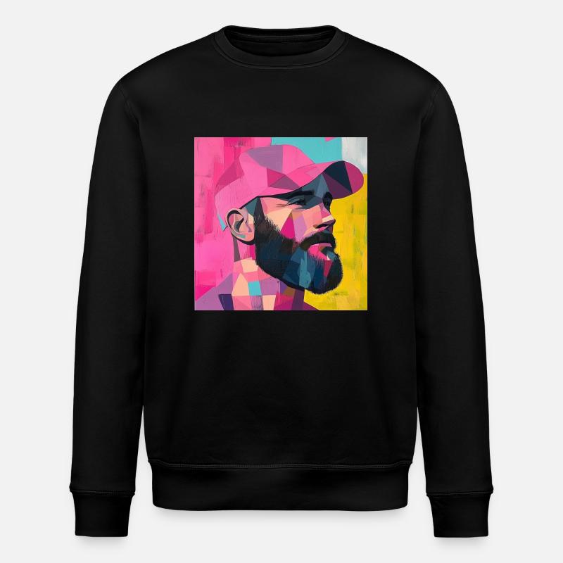 Full beard - Stanley/Stella ROLLER Unisex Organic Sweatshirt - black