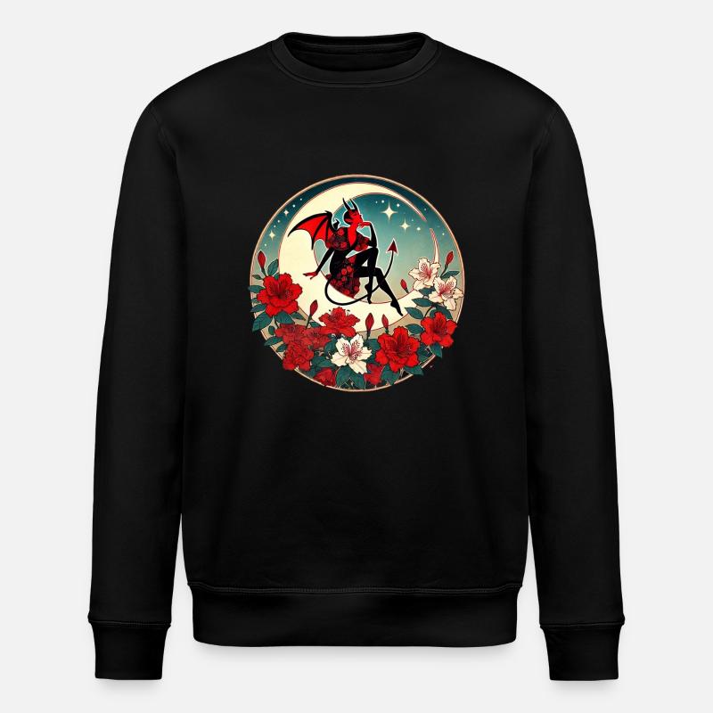 Teufel Pinup - Stanley/Stella Unisex Bio-Sweatshirt ROLLER - Schwarz