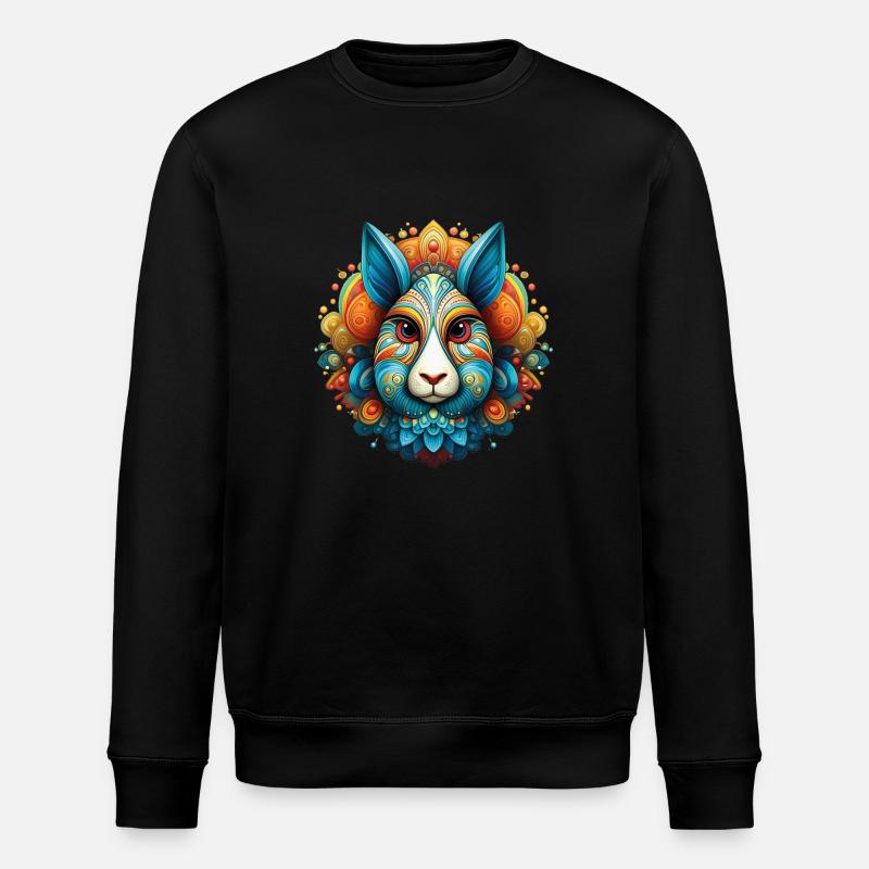 The Rabbit - Stanley/Stella ROLLER Unisex Organic Sweatshirt - black