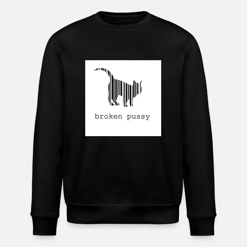 Broken Katze - Stanley/Stella Unisex Bio-Sweatshirt ROLLER - Schwarz
