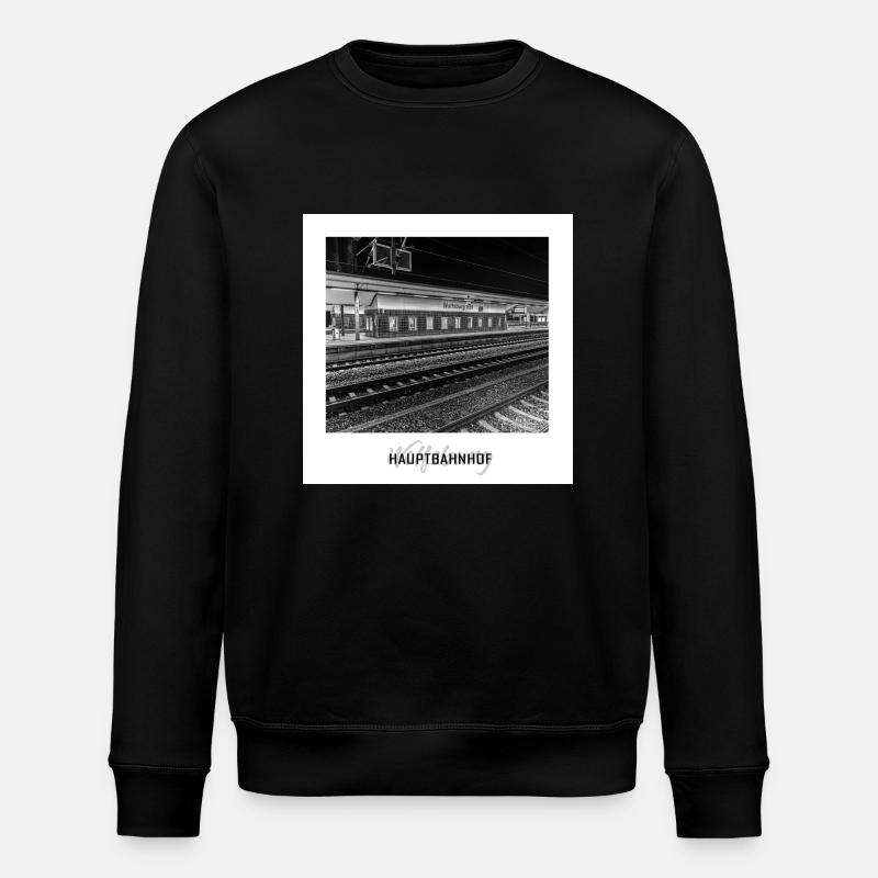Wolfsburg Hauptbahnhof - Stanley/Stella Unisex Bio-Sweatshirt ROLLER - Schwarz