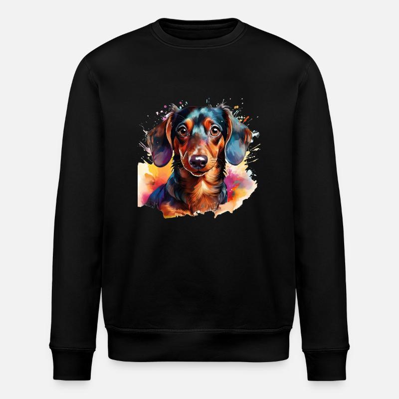 Dackel - Stanley/Stella Unisex Bio-Sweatshirt ROLLER - Schwarz