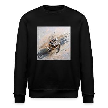 Motocross Design Enduro / Geschenkidee T-Shirt - Stanley/Stella Unisex Bio-Sweatshirt ROLLER - Schwarz - Vorne - Nik (191cm)