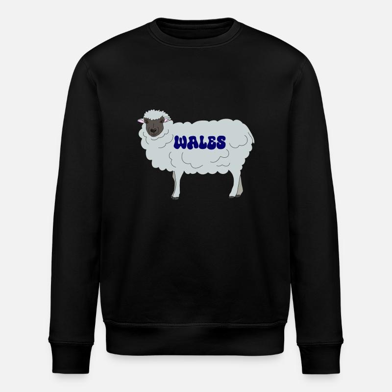 Wales Schaf - Stanley/Stella Unisex Bio-Sweatshirt ROLLER - Schwarz