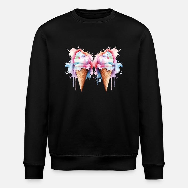 Crème glacée Crème glacée - Sweat bio ROLLER Stanley/Stella Unisexe - noir