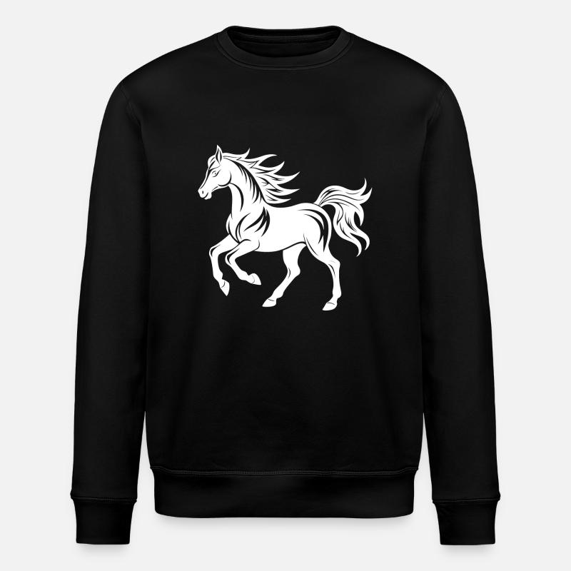 Elegant horse silhouette - Stanley/Stella ROLLER Unisex Organic Sweatshirt - black