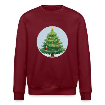 Weihnachtsbaum - Stanley/Stella Unisex Bio-Sweatshirt ROLLER - Burgunderrot - Vorne - Nik (191cm)