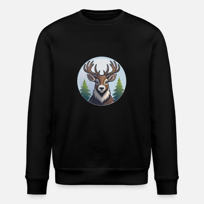 Rentier - Stanley/Stella Unisex Bio-Sweatshirt ROLLER - Schwarz