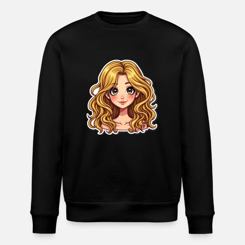 SPAGHETTI-MÄDCHEN - Stanley/Stella Unisex Bio-Sweatshirt ROLLER - Schwarz