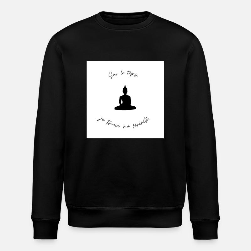 Yogi sur tapis - Sweat bio ROLLER Stanley/Stella Unisexe - noir