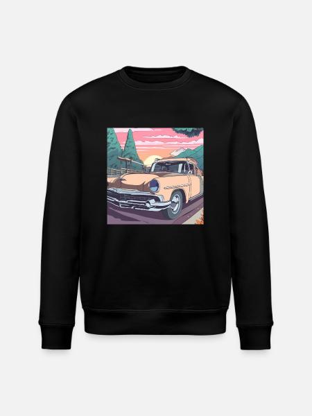 Oldtimer-Roadtrip - Stanley/Stella Unisex Bio-Sweatshirt ROLLER - Schwarz