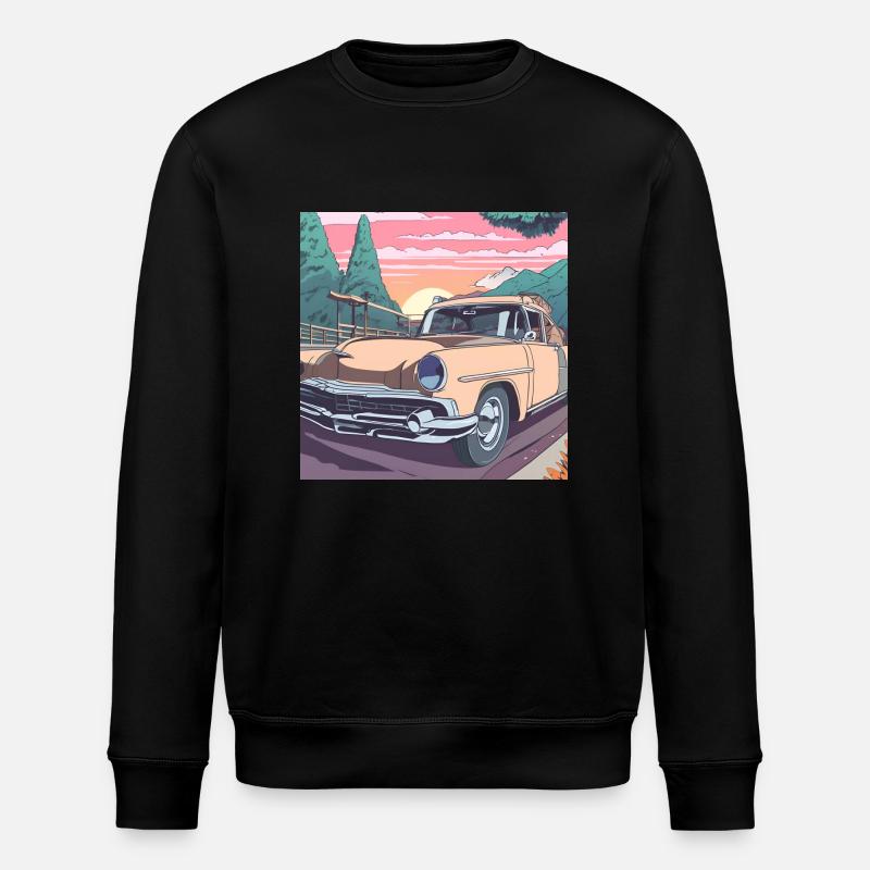 Road trip en voiture classique - Sweat bio ROLLER Stanley/Stella Unisexe - noir