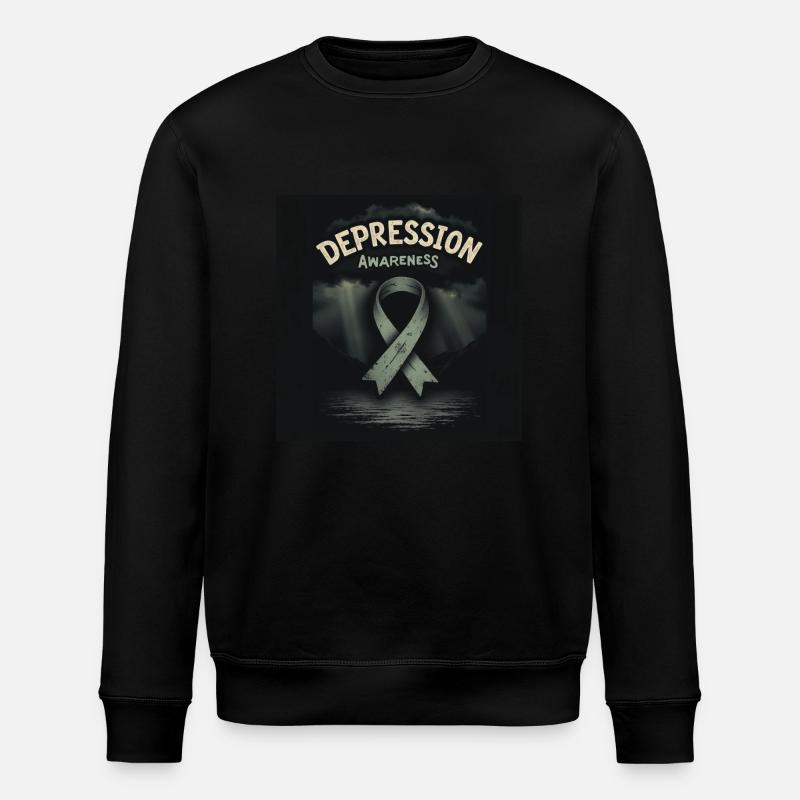 Depression Awareness - Stanley/Stella ROLLER Unisex Organic Sweatshirt - black