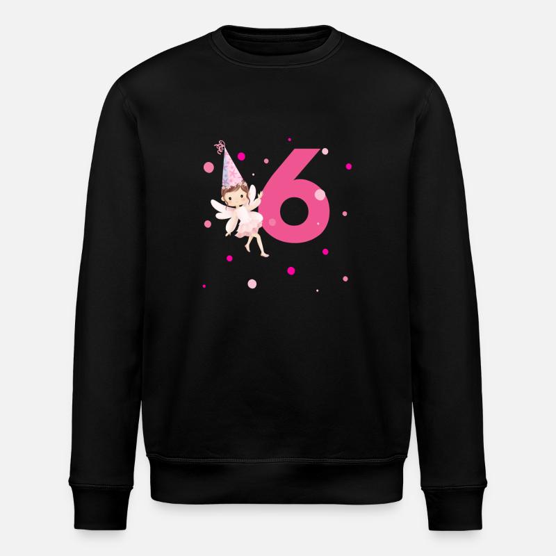 6e anniversaire fée rose - Sweat bio ROLLER Stanley/Stella Unisexe - noir