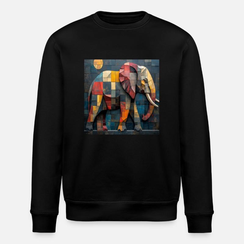 Elefant - Stanley/Stella Unisex Bio-Sweatshirt ROLLER - Schwarz