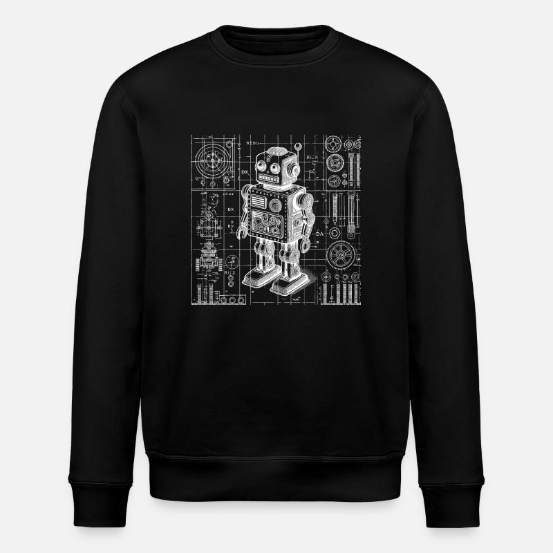 Robot - Stanley/Stella ROLLER Unisex Organic Sweatshirt - black